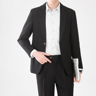 Mens Blazers + Jackets | Morton Blazer In Textured Gabardine Blazers + Jackets black