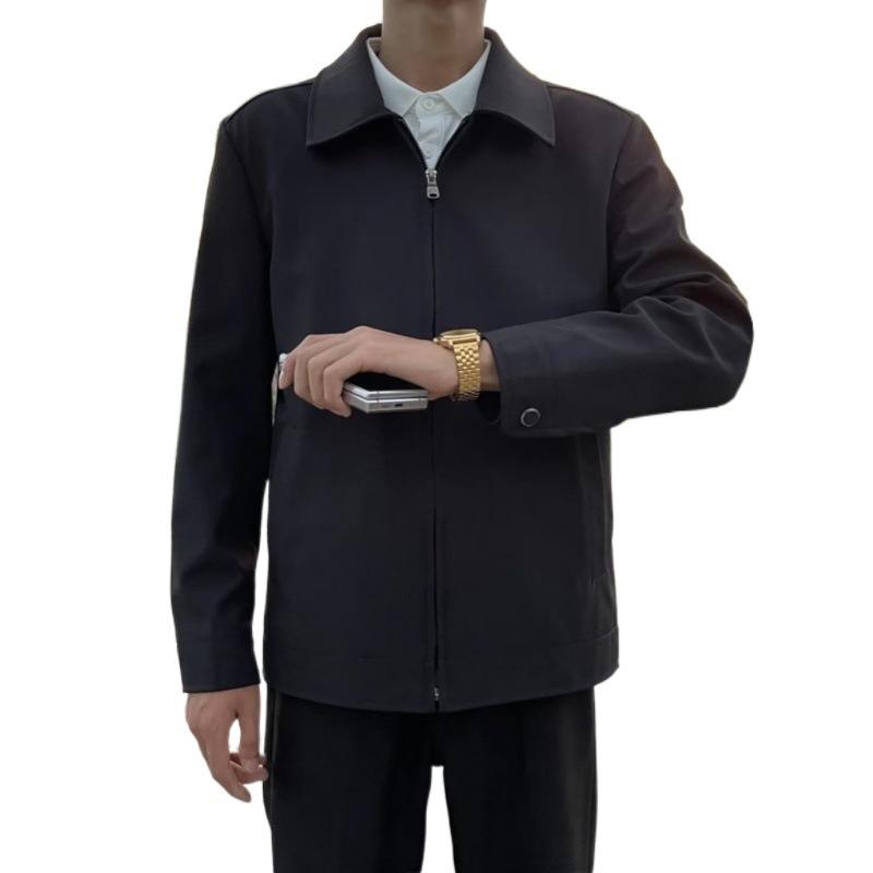 Mens Outerwear | Hazelton Zip Jacket In Stretch Wool Clothing dark charcoal