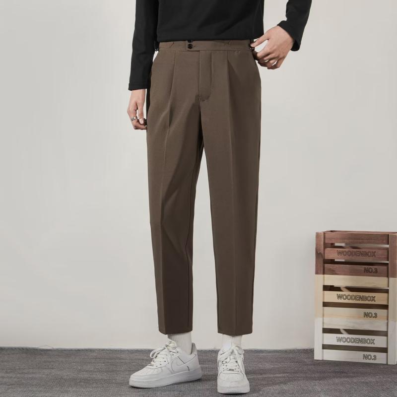 Mens Pants | Larin Drawstring Pant In Stretch Wool Clothing fossil melange