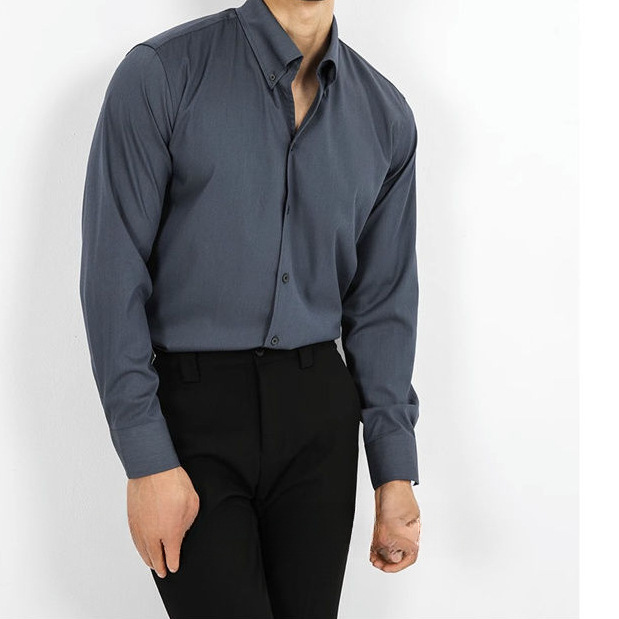 Mens Shirts | Hugh Shirt In Virgin Wool Clothing black