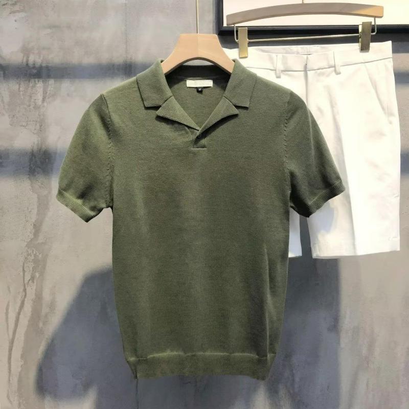 Mens T-Shirts + Polos | Brenan Polo Shirt In Cotton-Linen Clothing dark olive