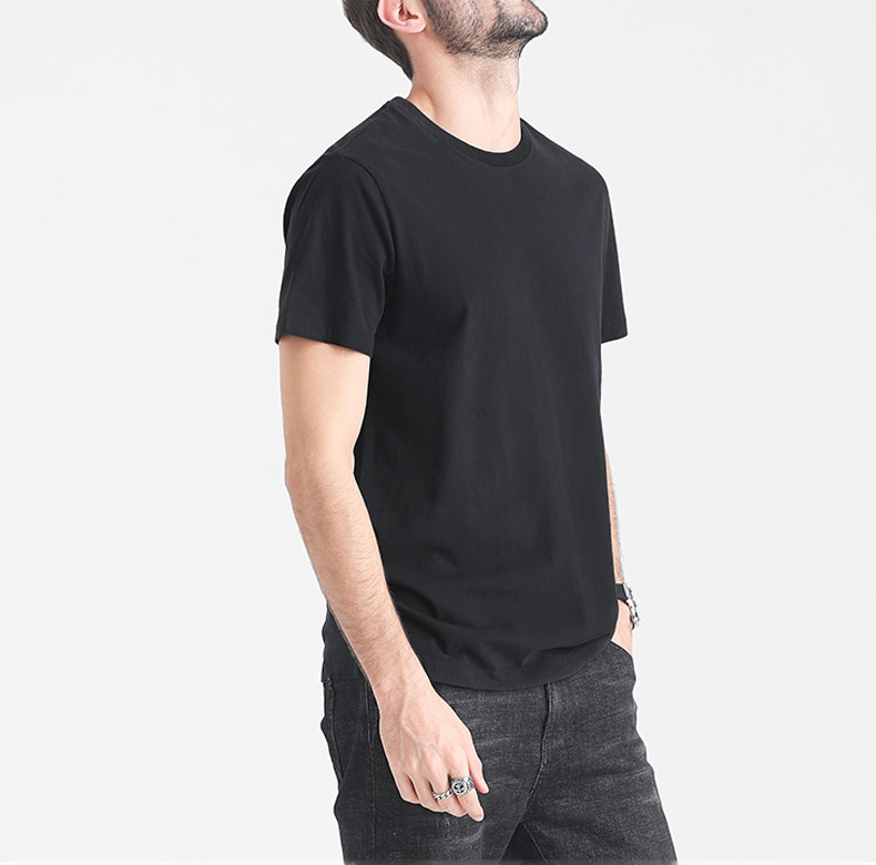 Mens T-Shirts + Polos | Essential Tee In Cosmos Slub Cotton Clothing black