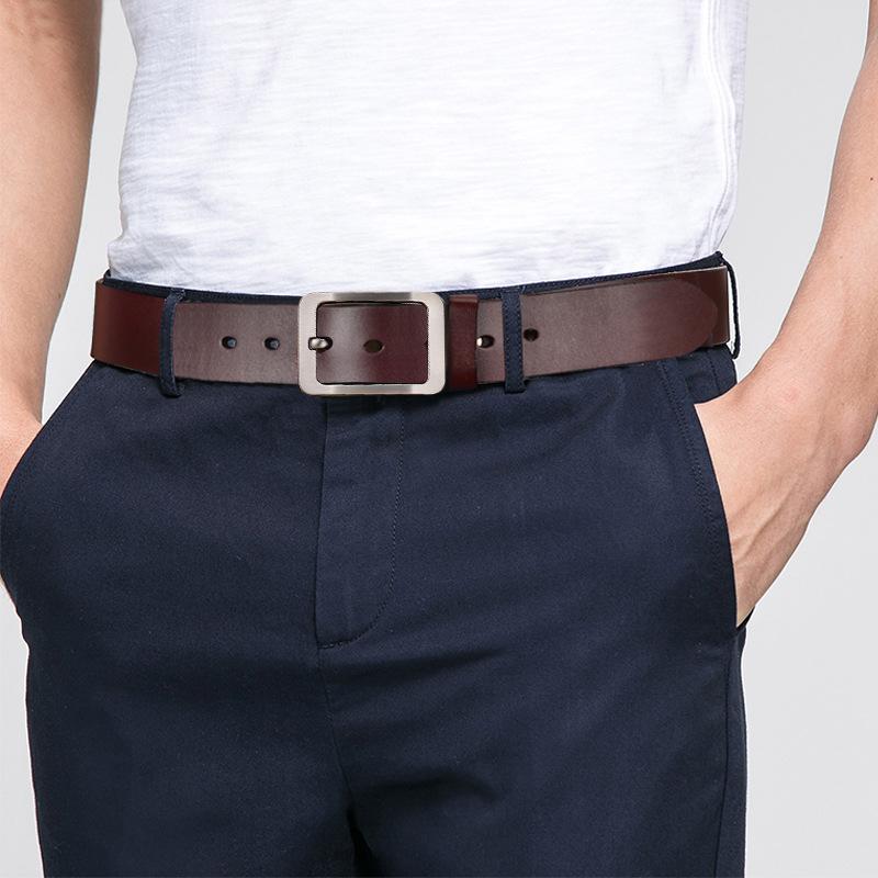 Womens Belts | Center Bar Belt In Leather Accessories Belts