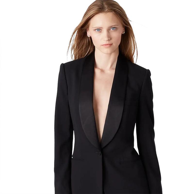 Womens Blazers + Jackets | Rolled Sleeve Blazer In Good Linen Blazers + Jackets black