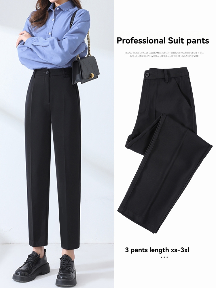 Womens Pants | High-Waist Straight-Leg Pant In Good Wool Clothing charcoal melange