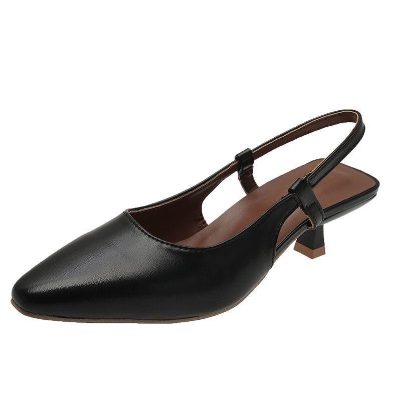 Womens Shoes | Slingback Flat In Leather Accessories black