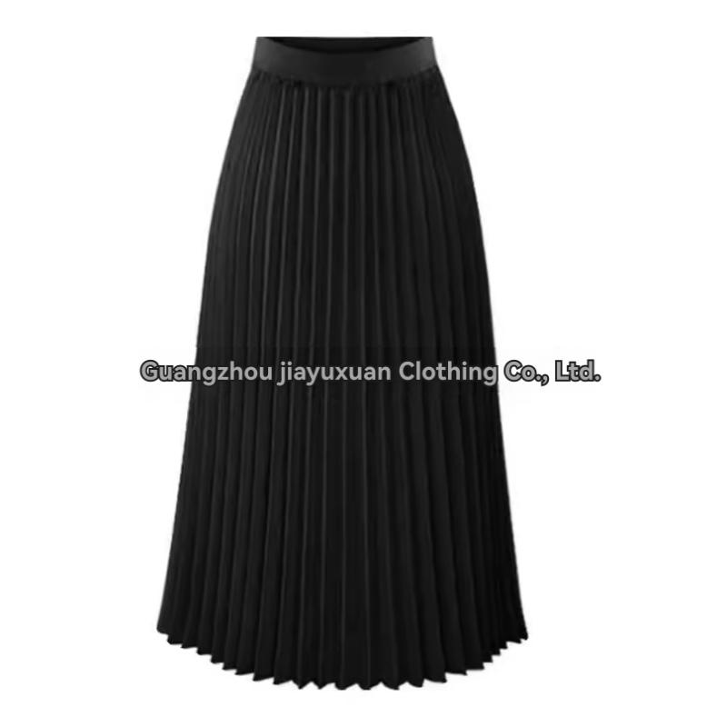 Womens Skirts | Pleated Pull-On Skirt In Stretch Wool-Blend Clothing black