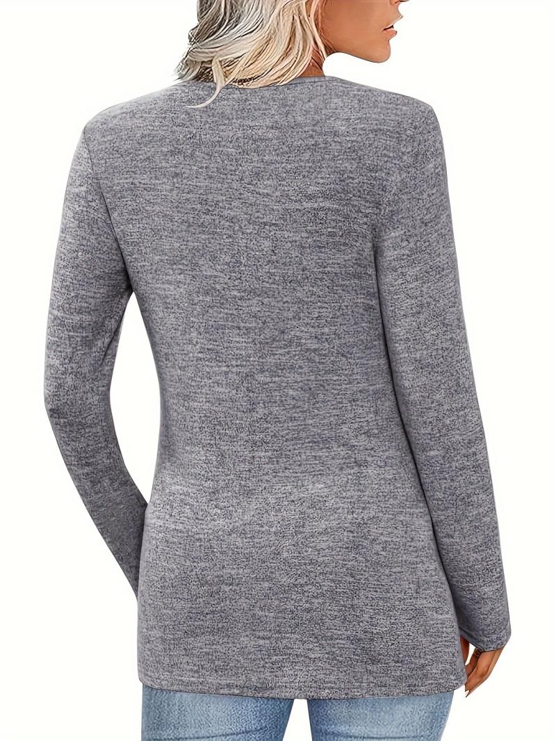 Womens Sweaters + Cardigans | Crewneck Sweater In Regal Wool Clothing cool heather grey