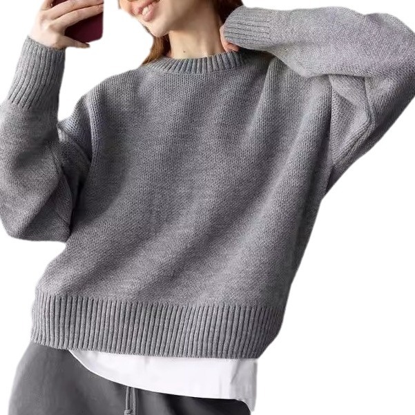 Womens Sweaters + Cardigans | Cropped Sweater In Cashmere Clothing light charcoal