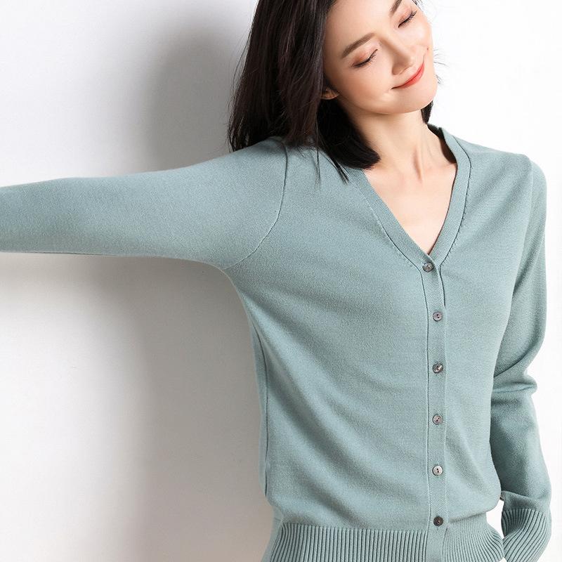 Womens Sweaters + Cardigans | V-Neck Cardigan In Regal Wool Clothing cool heather grey