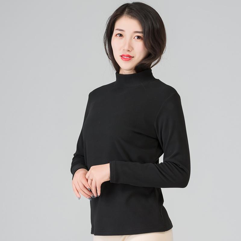 Womens T-Shirts + Tank Tops | Mock Neck Top In Rib Knit Viscose Clothing black